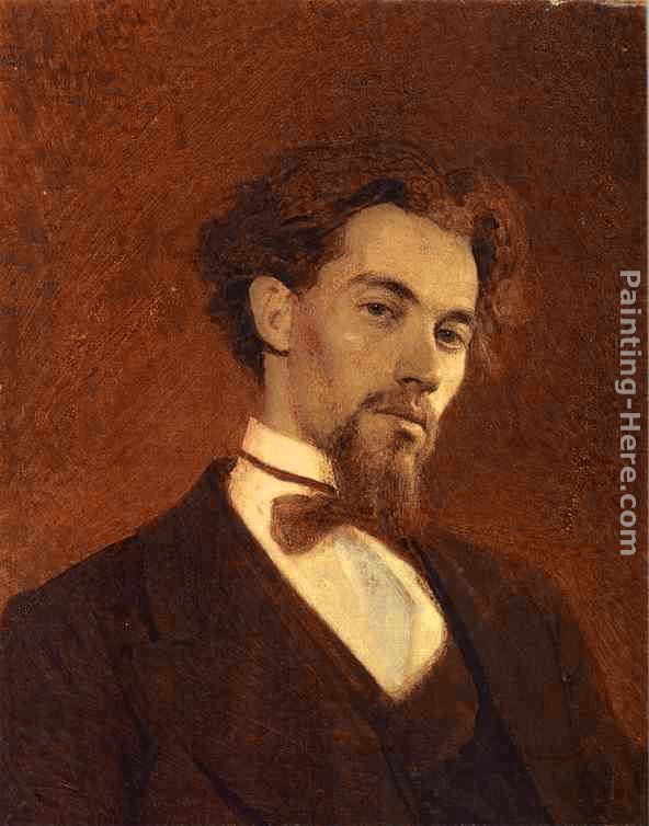 Portrait of the Artist Konstantin Savitsky painting - Ivan Nikolaevich Kramskoy Portrait of the Artist Konstantin Savitsky art painting